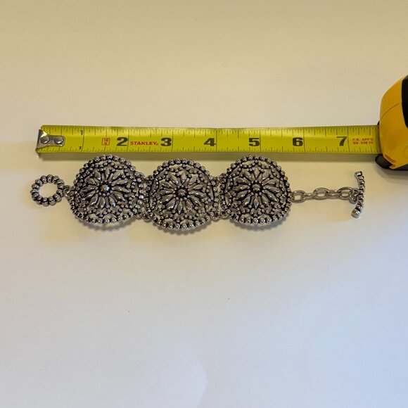 Ornate Silver Medallion Bracelet - Picture 3 of 5
